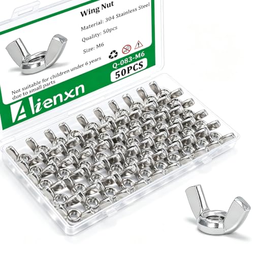 Image of 50PCS M6 Wing Nuts 304 Stainless Steel