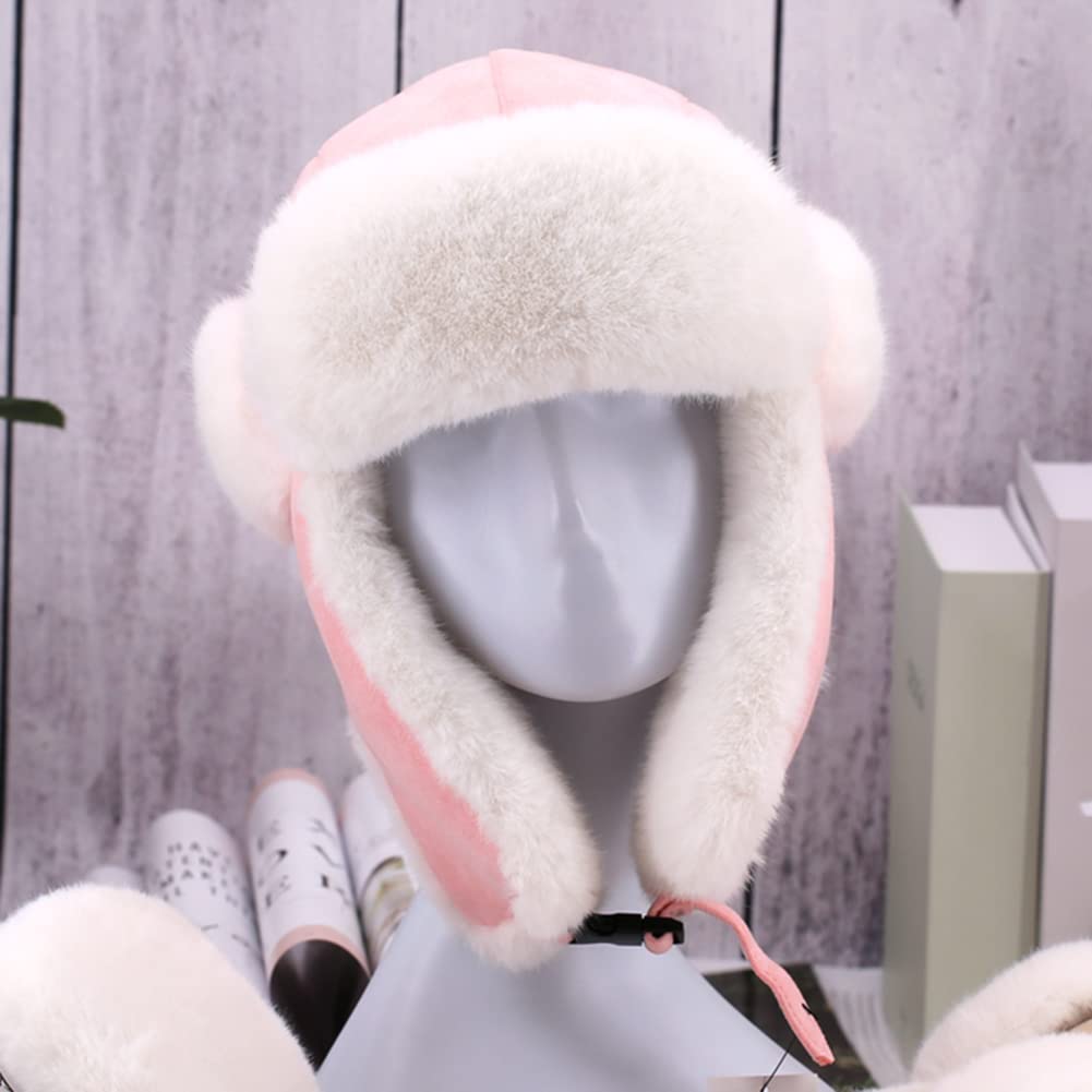Berretto Invernale da Aviatore,Cappello Russo con Pelliccia Sintetica,Adulti e Bambini,Uomo Donna Berretto con Paraorecchie