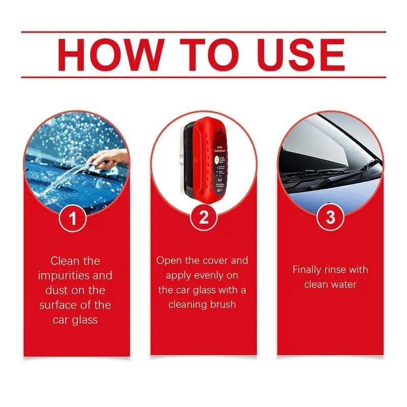 Image of Glass Anti Fog Hydrophobic Coating & Water Repellent Spray for, Mirrors, Car Windshields, Goggles, Shower Doors - Fogless, Rainproof (Oil Filming Brush and Anti Fog Spray)