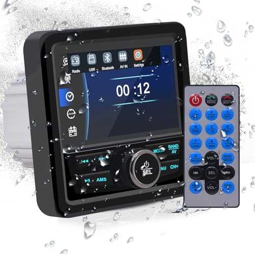 Geloo Boat Radio Marine Stereo Receiver-Waterproof Digital M