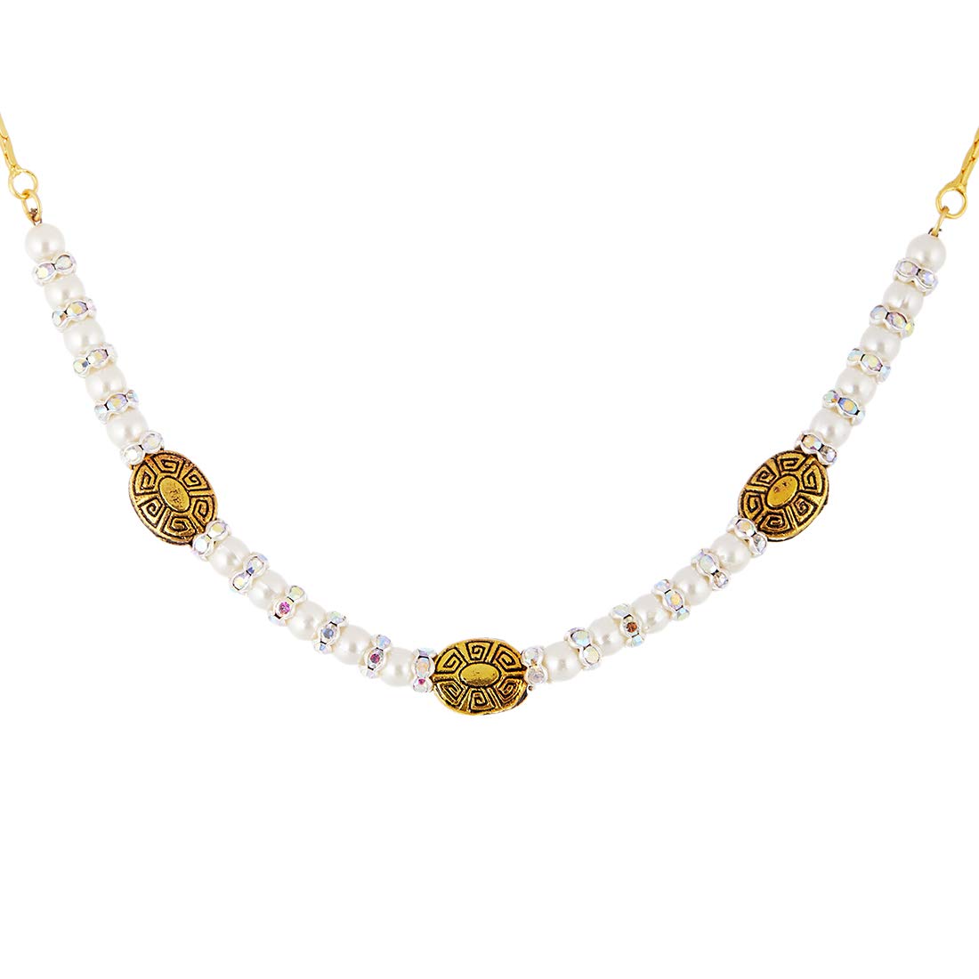 ZENEME Mangalsutra Gold Plated White Pearl Tradition Stone Studded Tanmaniya Nallapusalu Jewellery For Women (B07GD5XS2S) Amazon Price History, Amazon Price Tracker