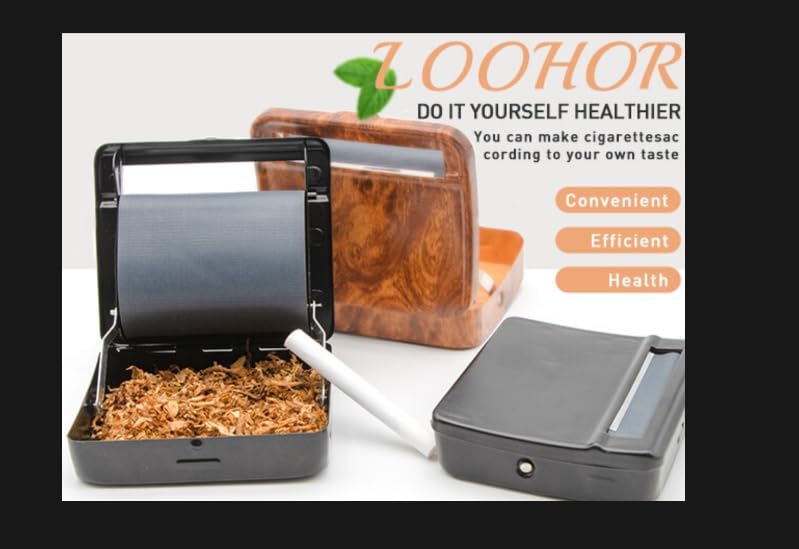 Amazon.com: Automatic Cigarette Rolling Box Tobacco Roller Cigarette  Rollers Machine Cigarette Case for Rolled Cigarettes : Health & Household