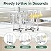 EsLuker.ly Baby Bottle Drying Rack Plastic Vertical Dryer Holder, Foldable Space Saving for 12 Milk Glass Bottle Countertop, Drain Stand Shelf for New Parents