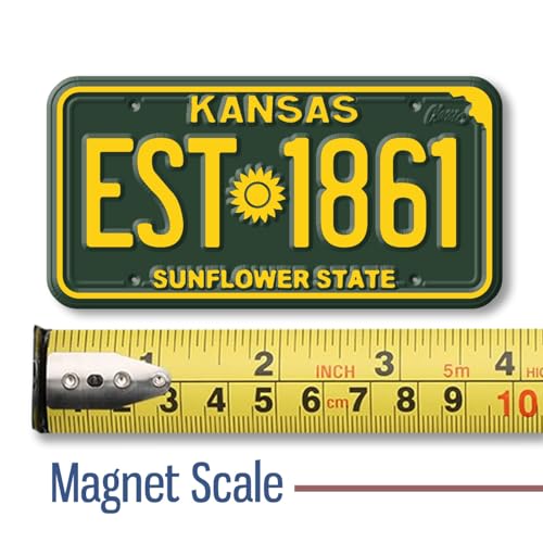 Imán Decorativo Placa Kansas 1.9 x 3.8 pulgadas miniatura 2