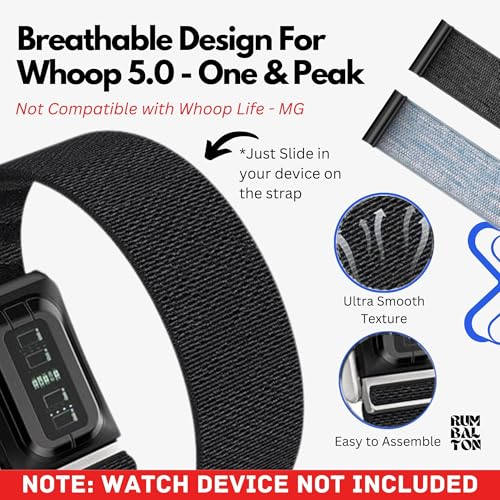Image of Nylon Strap Compatible with Whoop 5.0 Band Strap - Durable, Adjustable Fitness Tracker Strap | Breathable, Comfortable Bands for Workout, Sleep, and Health Monitoring (Device Not Included)