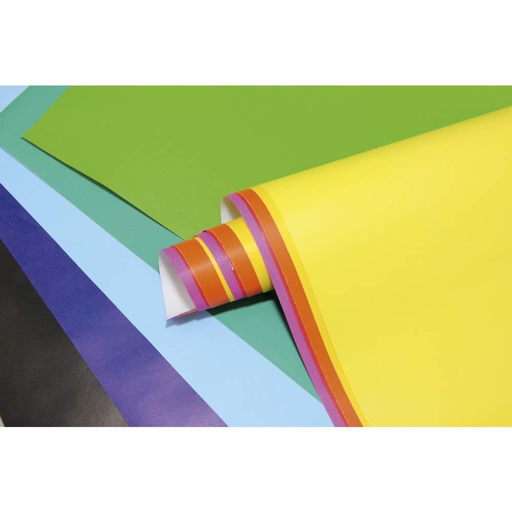 Clairefontaine 93800C Pack of 50 Sheets Coloured Poster Paper 90g/m² Format 60x80cm Cutting Writing Collage Creative Activities Adults Children Ast Colours