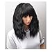 BERON Black Wig for Womens Short Curly Wavy Bob Hair Wigs with Bangs Movie Cosplay Costume Wig Heat Resistant Synthetic Wig Daily Party Use