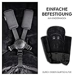 Hauck Universal Fußsack für Buggys und Fahrradanhänger, Warmes Fleece, Einfache Installation mit 5-Punkt-Gurt, Anti-Rutschschutz, Zwei-Wege-Zipper, Maschinenwaschbar, Faltbar, Schwarz, 56711