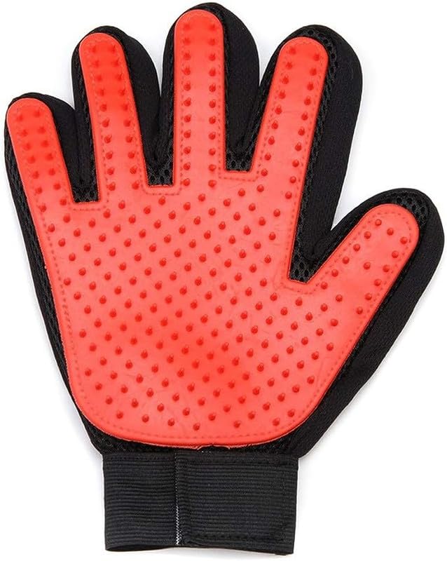 BohoBark Pet Massage Rubber Bath Glove for Dogs, Cats, Rabbit, & Hamster | Grooming Shampoo Washing Soothing Rubber Bristles Hand Brush Comb - 1 Piece (RED) (B0CH137684) Amazon Price History, Amazon Price Tracker