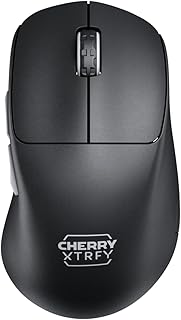 CHERRY XTRFY M64 Wireless | Ultra Light Ergonomic Gaming Mouse (M64 Pro 8K, Black) (Renewed)