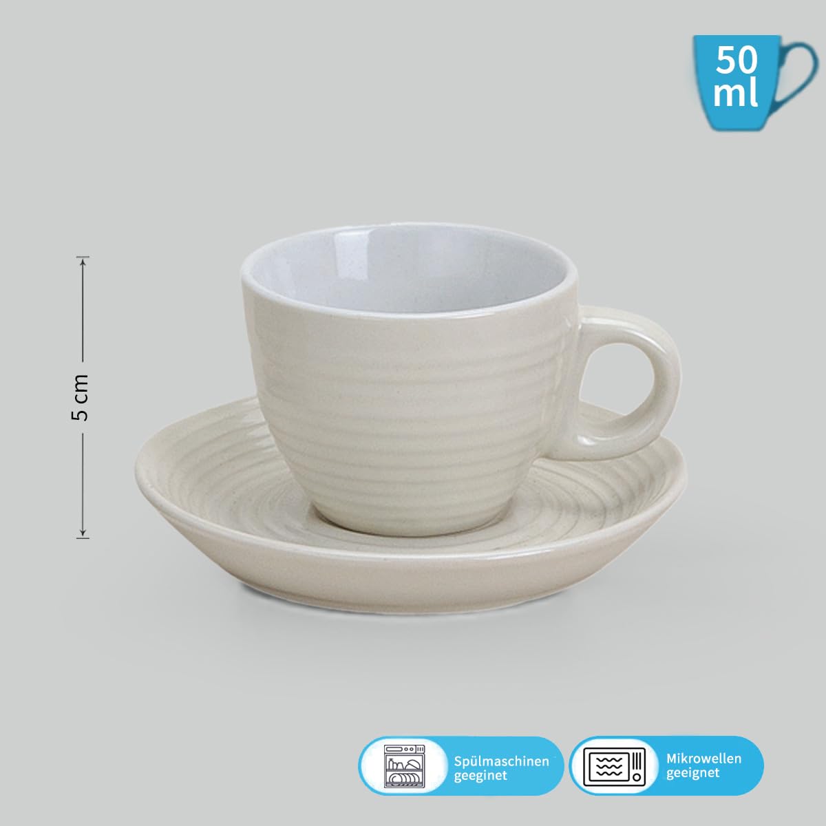 Lot de 3 tasses et soucoupes à café argentée