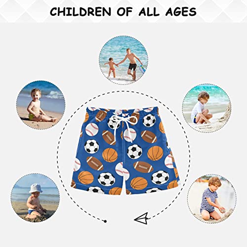 Innewgogo Sports Football Baseball Boys Swim Trunks Quick Dry Toddler Beach Swimsuit Board Shorts For Kids Adjustable Waist 4T #TOP6