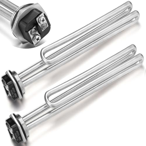 Mornajina 2 Packs 02582 Electric Water Heater Elements 4500W 240V, Hot Water Heater Replacement Parts Screw-in RV Hot Water Heater Fit Most Models, Foldback Type by Mornajina - Used condition - US$16.48