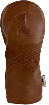 Sunfish Brown Leather Driver Golf Headcover - Driver Headcover by Sunfish