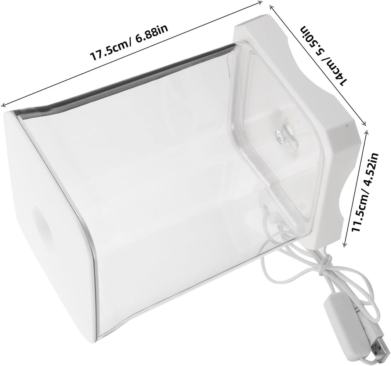 Small Plastic Aquarium Desktop Fish Bowl with Top Feeding Hole | Rectangular, High Transparency Material, Compact Decorative Design, Office Home