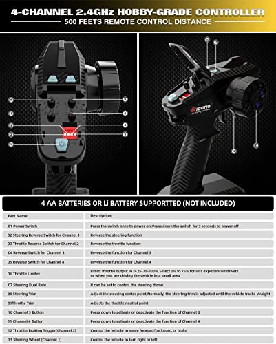 Amoril Brushless 1:12 Rc Cars For Adults,Top Speed 90+Kph Fast Remote Control Car With Carbon Fiber Chassis,Adjustable Motor Mount And Central Slipper Clutch,Hobby Electric Buggy Vehicle Gift #TOP2