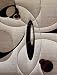 Contemporary Brown and Beige Wavy Circles Wool Blend Stain Resistant Area Rugs (2 x 3)
