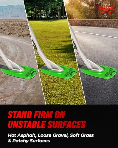 Image of Badass Moto Motorcycle Kickstand Pads - Motorcycle Pads Durable Motorcycle Kickstand Plate, Biker Kick Stand, Motorcycle Stand Pad - Park Your Bike on Hot Pavement, Grass- Go Fast Green(4-Pack)