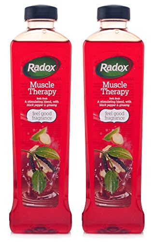 2X Radox Muscle Therapy Bath Soak 500ml Black Pepper & Ginseng Blend
