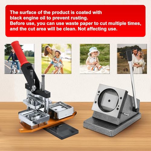 Kit fai da te per realizzare calamite fotografiche, 50 x 50 mm, quadrate, con tagliacarte e 100 set per foto personalizzabili da 5,1 x 5,1 cm, perfetto per progetti creativi