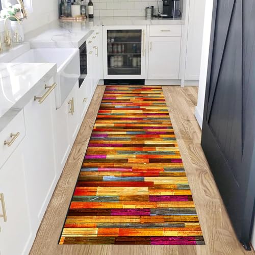Alfombra de pasillo de 40x150 cm lavable y de diseño impermeable para cocina 3