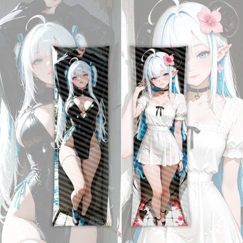 Dakimakura Comic 40x120cm Taie d'oreiller imprimée Double Face Waifu Body Taie d'oreiller