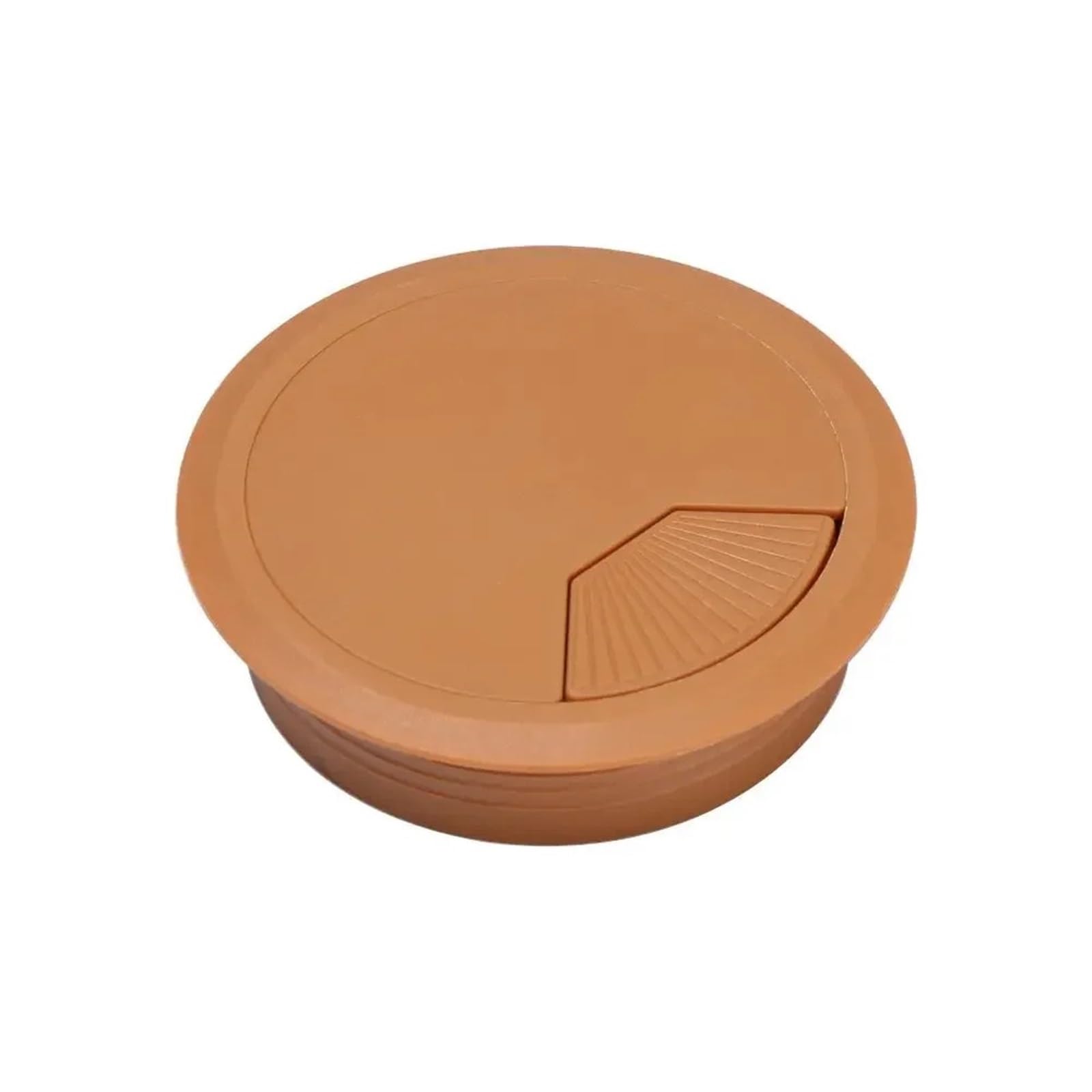 Desk Cable Grommet 20Pcs 60/80mm Desk Cord Grommet Line Outlet Port Wire Hole Cover Threading Box(Light Brown,60mm)
