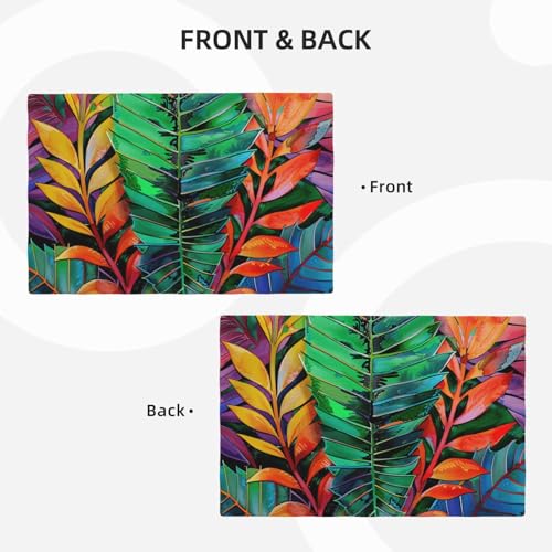 Sets de table antidérapants feuilles tropicales pour protéger vos meubles de la chaleur - 4