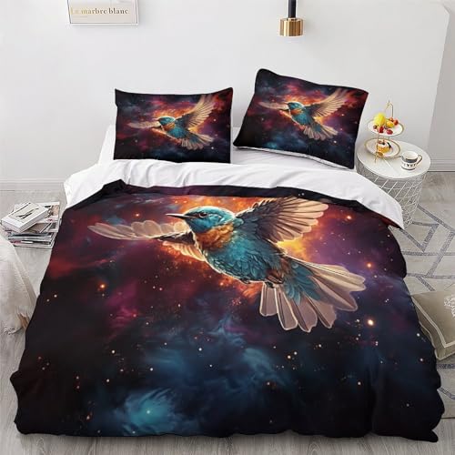Housse de couette oiseau mignon lavable en machine pour simplifier le lit des enfants - 6