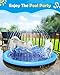 Peteast Splash Pad for Dogs & Kids - Anti-Slip Dog Pool for Large Dogs, 0.58 mm Thickened Durable Outdoor Water Play Mat, Summer Sprinkler Toy for Backyard (67in, Blue)