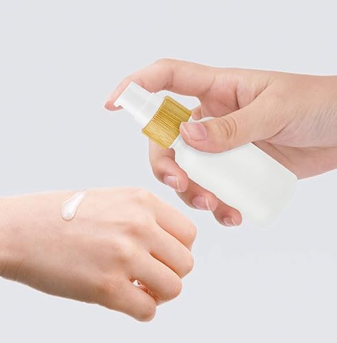 Miniatura 2 de 4 botellas de loción de vidrio esmerilado, botellas de bomba de viaje, dispensador de crema cosmética, botella dispensadora para loción, mezclas de