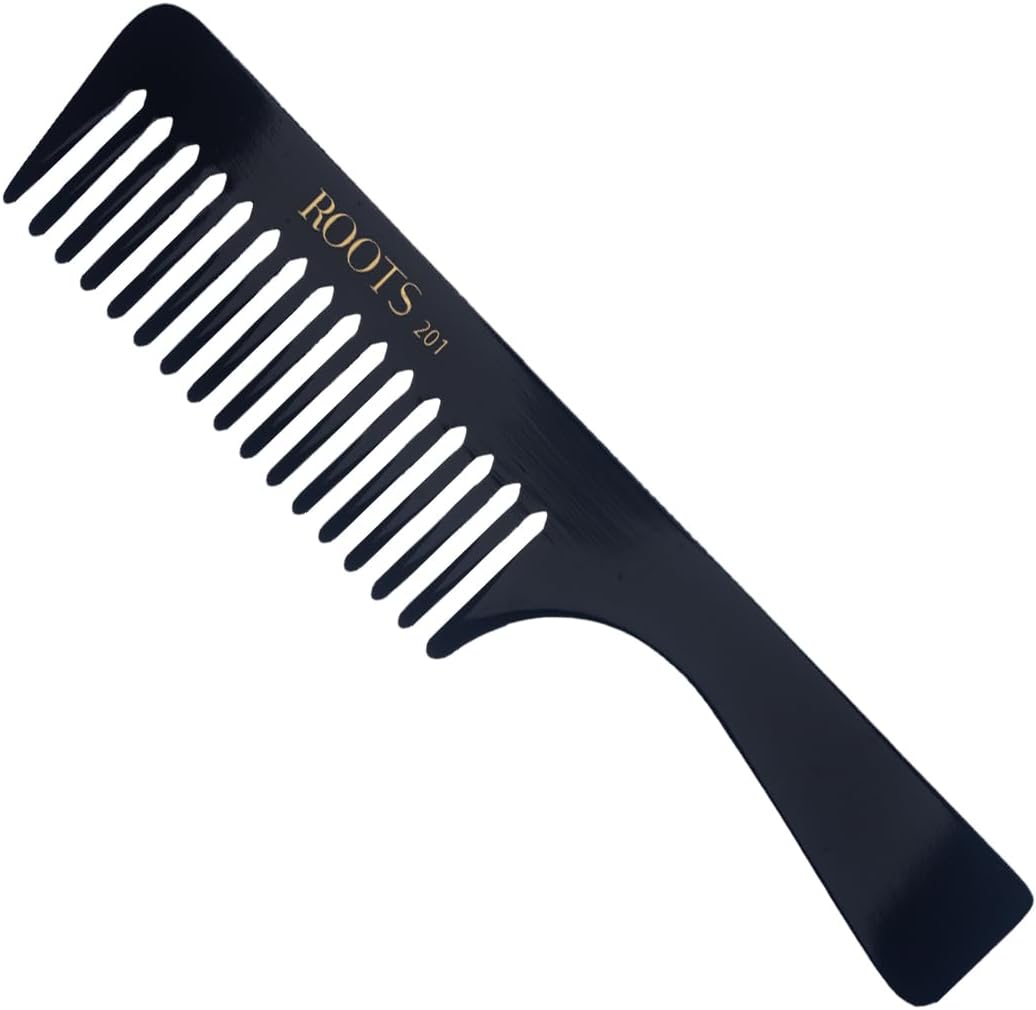 Professional Hair Cutting Wide Tooth Comb with Handle | Salon Grade - For Men & Women | Ideal for Sectioning & Colouring | Prevent Hair & Scalp Damage | Length - 8.1 Inch | Model No. 201