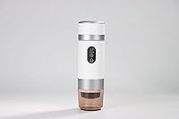 Vista 7 de Cafetera portátil KF-JN-03 con pantalla digital y presión de 20 bares, infusión caliente y fría, compatible con café molido y cápsulas, diseño