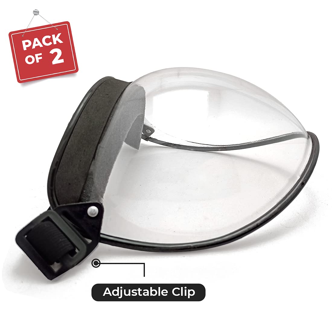 Adver Bubble Face Shield | Full Face Protection with adjustable band, Fit for Adult Head Size, Unisex Helmet Visor(PACK OF 2),SIZE:LARGE 1