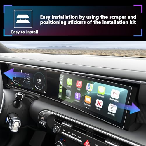 SXCY 2PCS for 2026 Hyundai Palisade Screen Protector 12.3 Inch 2026 Palisade Accessories 2026 Palisade [All-one Flat] Navigation Screen Protector[Nano] by SXCY - Used condition - Image 3