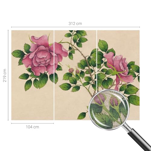 Impression de haute qualité pour ce décor mural intissé rose - 5