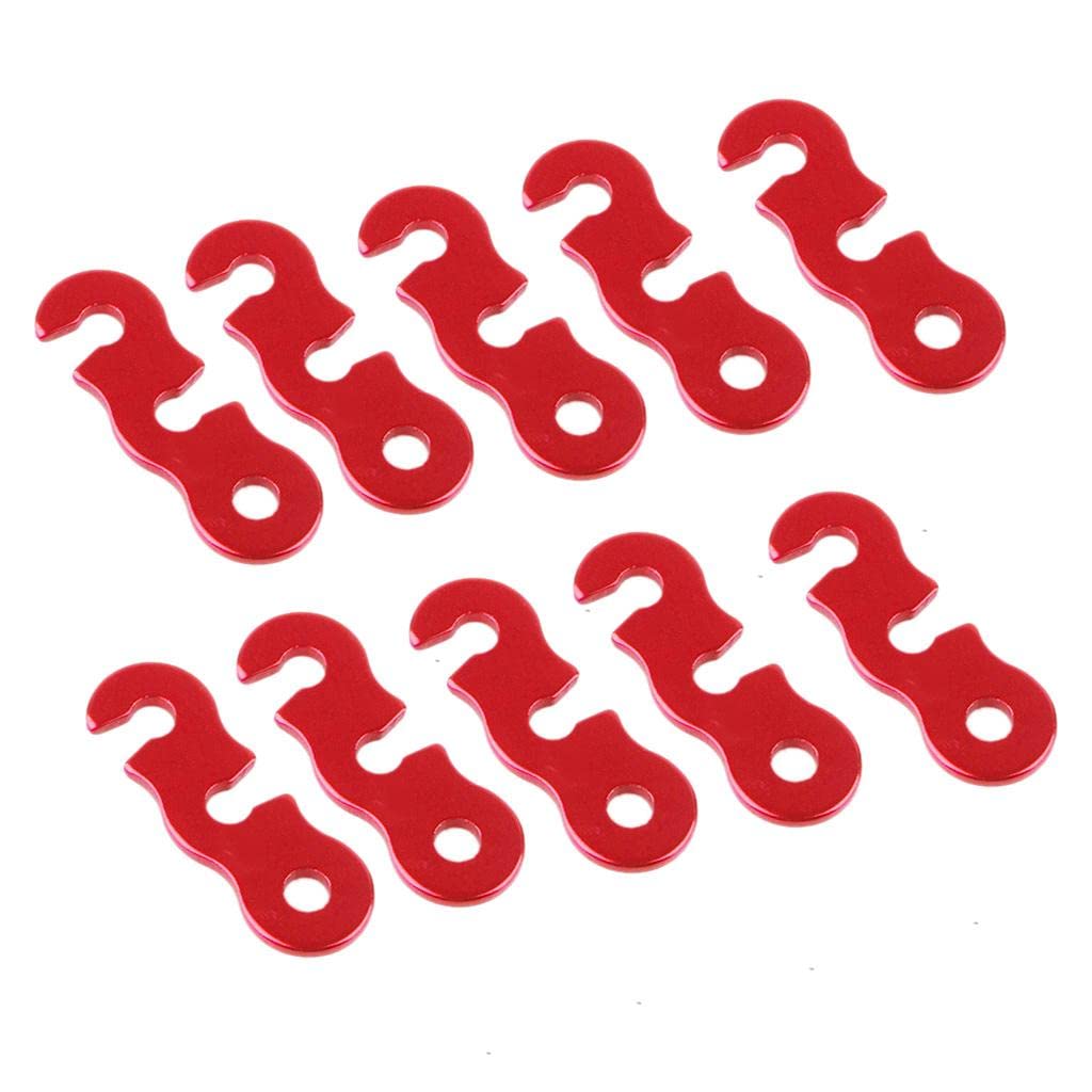 10x Red Aluminum Alloy Camping Tent Guyline Runner Rope Tightener Tensioner-image-35