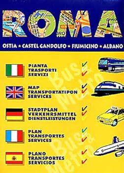 Rome City Plan and Tourist Transport-map: With Ostia, Fiumicino, Castle Gandolfo