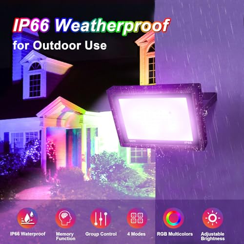 Projecteur LED Extérieur 100W Dimmable pour Décoration Noël et Fêtes - 5