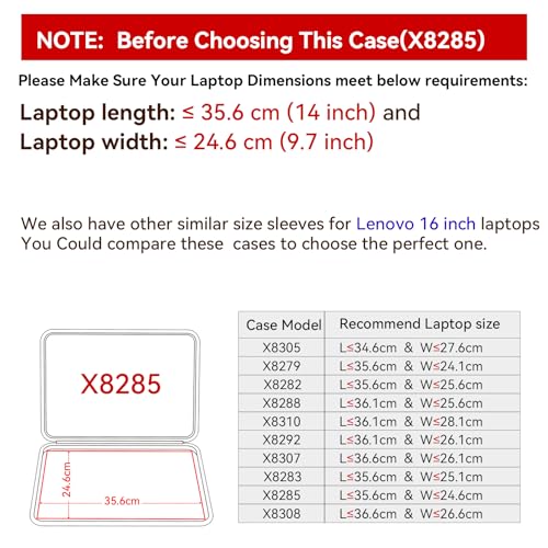 Image of Smatree Hard EVA Protective Sleeve Case Compatible for 16 inch Lenovo Yoga Slim 7 Pro Gen 6 Laptop, Anti-Shock Notebook Bag (X8285)