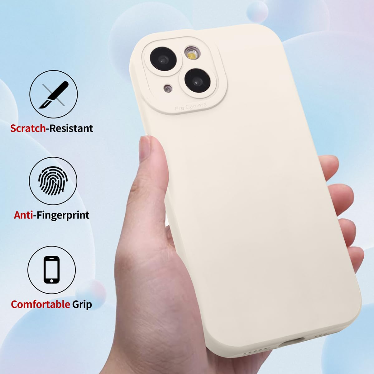 Custodia Morbida TAUYN Per Oppo A38 4G - Cover Sottile Antiurdo In Silicone TPU - Colore Bianco
