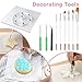 Kasmoire 188pcs Cookie Decorating Supplies Kit(ALL-IN-ONE),with 12pcs holiday cookie cutter,Mixing Tools,Piping Tools,Decorating Tools and 100pcs Cookies Bags for Beginners and Decorator