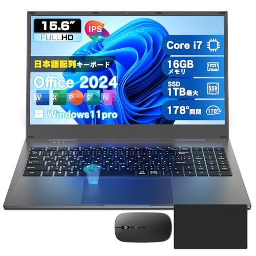 VETESA �m�[�g�p�\�R��Office2024���� Windows 11 Pro 15.6�C���` �p�\�R�� Corei7 16GB ������ 256GB SSD �m�[�g�p�\�R�� 1.5kg ���^ �y�� FHD 1920×1080 �m�[�gpc �w��F�؋@�\/