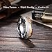 King Will Mens Wedding Band 8mm Tungsten Rings for Men Silver Meteorite Whisky Wood Guitar String Inlay Size 7-14丨Nature Collection 13