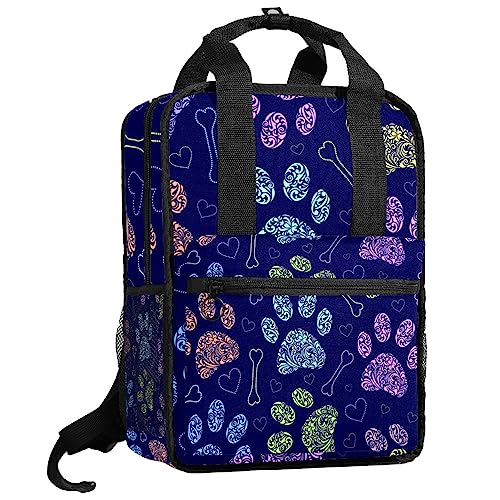 Sac à dos garçons pour école et loisirs motif pattes animaux