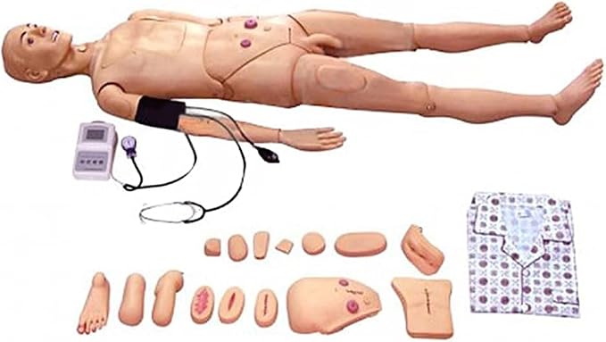 CHROX 170CM Fully Function Patient Care Training Model with Blood Pressure Measurement Trauma Simulator Teaching for Medical Training Skills