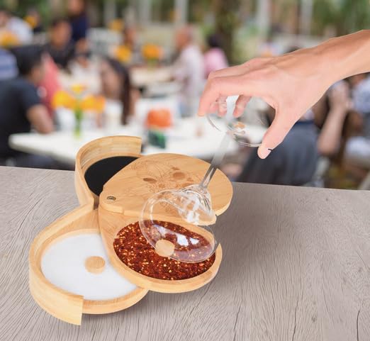 Margarita Ensemble De Sels à 3 Niveaux En Bambou Pour Margaritas Et