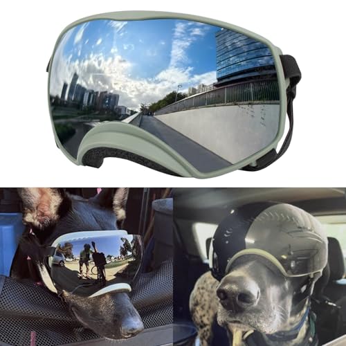 Best Dog Goggles: Protecting Your Pup's Eyes! 11 NAMSAN Dog Goggles for Large Dogs, Black/Silver Lenses Replaceable, Anti-UV Sunglasses for Dogs Medium to Large Breeds, Driving Dog Eye Protection, Windproof Dustproof, Adjustable, Green