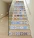 TUOKING 13 Strips Removable Stair Decals, Peel and Stick Vinyl Staircase Stickers, 39.37