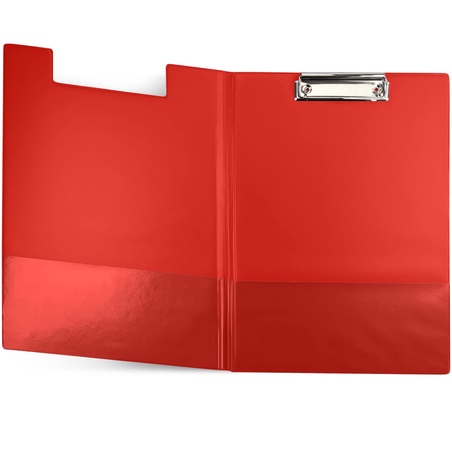 Netuno 1 x Clipboard Folder A4 with Clip Red Clipboard DIN A4 with Lid Writing Board with Metal Clip Hard Plate Plastic Writing Case Writing Pad Clipboard DIN A4 Document Holder โ image 1